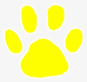 Tiger Paw Yellow Clip Art - Black And Yellow Paw Print, HD Png Download, Free Download