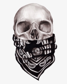 Skull Bandana Png - Skull Chicano Designs Tattoo, Transparent Png, Free Download