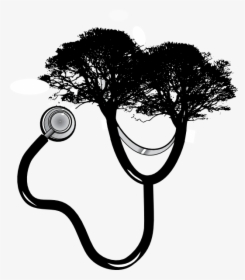 Stethoscope-tree Clip Art At Clipart Library - Green Tree Silhouette Png, Transparent Png, Free Download
