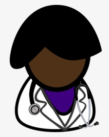 Doctor, Avatar, Stethoscope, Black, Hair, Medicine - Psychologist Png, Transparent Png, Free Download