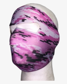 Digital Pink Neoprene Full Face Mask - Sleep Mask, HD Png Download, Free Download