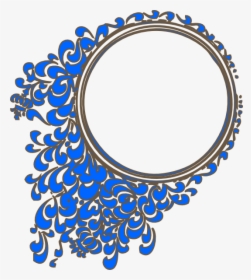 Oval - Picture - Frame - Vector - Royal Blue Wedding Vector, HD Png Download, Free Download