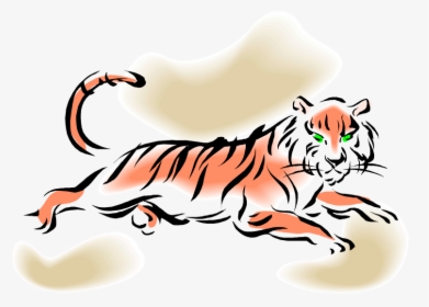 Tiger Laying Down Clipart - Tiger Cartoon Laying Down, HD Png Download, Free Download