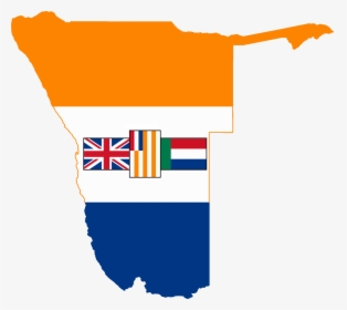 Flag Map Of South West Africa - South Africa In South West Africa, HD Png Download, Free Download