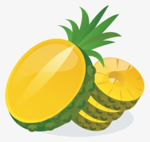 Abacaxi, Doce, Amarelo, Delicious, Maduro, Frutado - Cut Pineapple Clipart, HD Png Download, Free Download