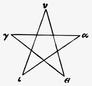 Pentagrama Místico Pitagórico, Con La Palabra “ὑγιεία”, - Pythagorean Pentagram, HD Png Download, Free Download