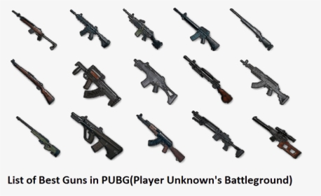Pubg Gun Png Free Image - All Guns In Pubg, Transparent Png, Free Download