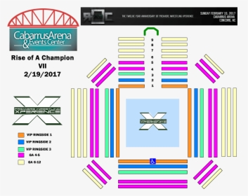 Roc 12 Seating - Cabarrus Arena, HD Png Download, Free Download