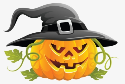 Halloween Pumpkin Png Image Download - Halloween Pumpkin Witch Hat, Transparent Png, Free Download