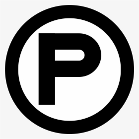 Parking Sign Black And White, HD Png Download, Free Download