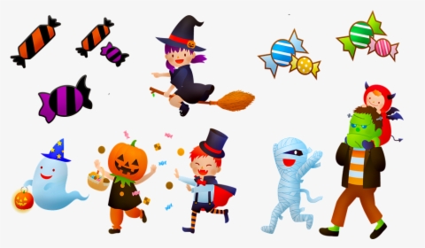 Halloween Costumes, Candy, Trick Or Treat, Costume - ハロウィン お 菓子 素材, HD Png Download, Free Download