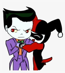 Joker Cartoon Drawing - Joker And Harley Drawing Chibi, HD Png Download, Free Download