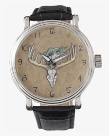 Bass Jumping Antlers Deer Skull Watch - Tornado Wrist Watch, HD Png Download, Free Download