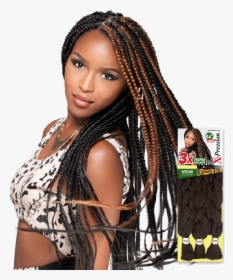 Transparent Braided Hair Clipart - African Collection Xpression Braiding Hair, HD Png Download, Free Download