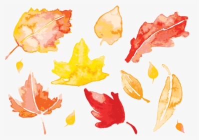 Fall Leaf Vector Png - Watercolor Fall Leaf Clip Art, Transparent Png, Free Download