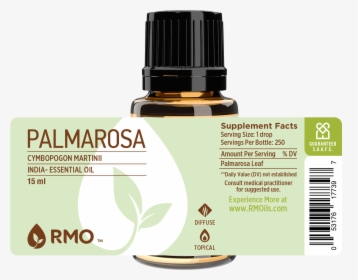 Palmarosa Essential Oil Label - Essential Oil Bottle Label, HD Png Download, Free Download