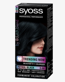 Syoss Com Color Trending Now 3 44 Petrol Black - Syoss, HD Png Download, Free Download