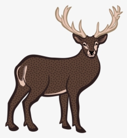 Elk Clipart Deer Rack - Coloured Reindeer, HD Png Download, Free Download