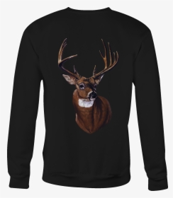Hunting Crewneck Sweatshirt Big Buck Deer For Women - Reindeer, HD Png Download, Free Download