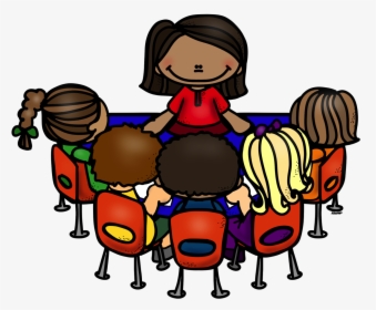 Teacher Working At Table With Kids Clipart & Clip Art - Teacher Working With Students Clipart, HD Png Download, Free Download