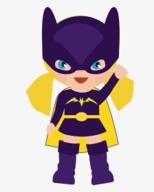 Free Batgirl Clip Art Festa Sophia Water Bottle - Girl Superhero Clipart, HD Png Download, Free Download