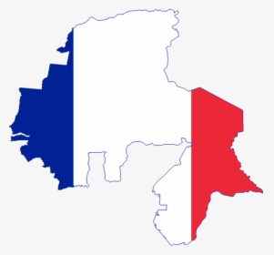 Flag Map Of French West Africa And North Africa - French West Africa Flag Map, HD Png Download, Free Download