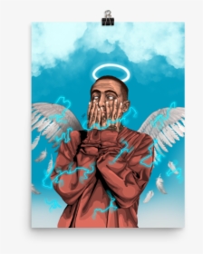 Image Of Mac Miller Premium Gloss Poster - Mac Miller With Wings, HD Png Download, Free Download