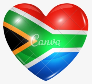 Country Clipart Patriotic Heart - Bandeira Africa Do Sul Coração, HD Png Download, Free Download