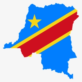 Democratic Republic Of The Congo Flag Map, HD Png Download, Free Download