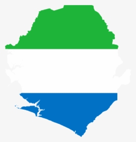 Sierra Leone, Flag, Map, Geography, Outline, Africa - Sierra Leone Map Flag, HD Png Download, Free Download