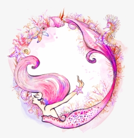 Watercolor Painting Clip Art - Mermaid Watercolor, HD Png Download, Free Download