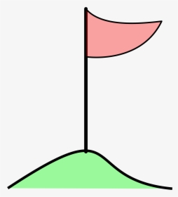Golf Flag Hole In On Green Clip Arts - Golf Flag Clip Art, HD Png Download, Free Download