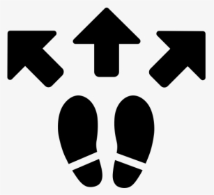 Icon Of Footprints With Three Arrows At The Top, Pointing - Possibility Icon, HD Png Download, Free Download