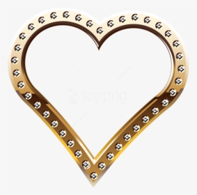 Free Png Download Heart Border Gold Clipart Png Photo - Heart Border Designs Transparent, Png Download, Free Download