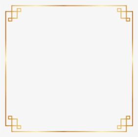 Frame Border Gold Chinese Asian Ftestickers - Gold Simple Frame Png, Transparent Png, Free Download