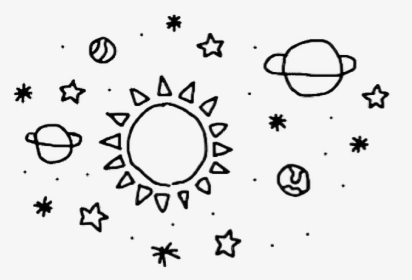 Planet Space Doodle Tumblr Galaxy Sun Moon Earth Hd Png