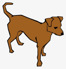Dog Running Clipart - Brown Dog Clipart, HD Png Download, Free Download