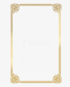 Free Png Download Border Frame Gold Deco Clipart Png - Certificate Frame A4 Size, Transparent Png, Free Download