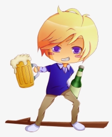 Chibi Boy With Beer, HD Png Download, Free Download