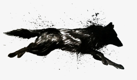 Dog Arctic Wolf Wolf Walking Black Wolf Drawing - Black Wolf Png, Transparent Png, Free Download