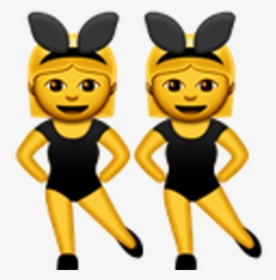 Twins Clipart Emoji - Women With Bunny Ears Emoji Png, Transparent Png, Free Download