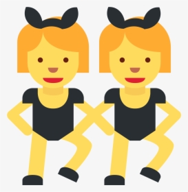 Woman With Bunny Ears Sticker By Twitterverified Account - Dancing Girl Emoji Vector, HD Png Download, Free Download