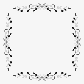 Cyberscooty Floral Border Extended 16 Clip Arts - Border Design Clipart Black And White, HD Png Download, Free Download