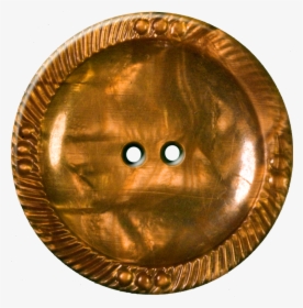 Button With Decorative Border, Gold - Clothes Buttons Transparent Png, Png Download, Free Download