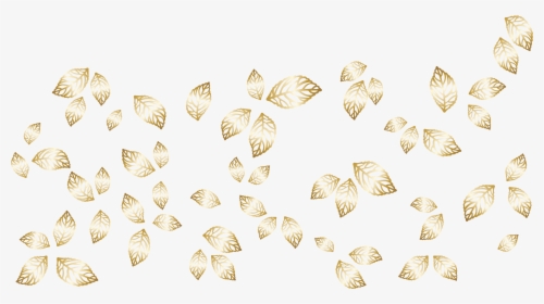 Golden Decorative Leaves Vector Png Clipart - Invertebrate, Transparent Png, Free Download