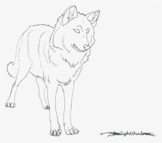 Wolf Line Art Free Base By Xxtwilightshadowsxx, HD Png Download, Free Download