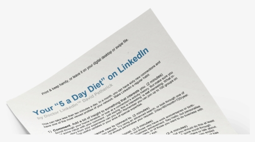 Doctor Linkedin 5 Diet Paper, HD Png Download, Free Download