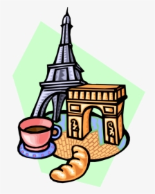 Vector Illustration Of Eiffel Tower And Arc De Triomphe, HD Png Download, Free Download