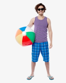 Men With Beach Ball Png Image, Transparent Png, Free Download
