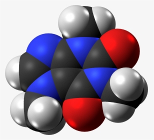 Caffeine Molecule Spacefill From Xtal, HD Png Download, Free Download